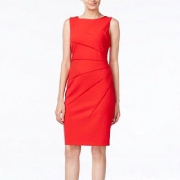 calvin klein starburst sheath dress
